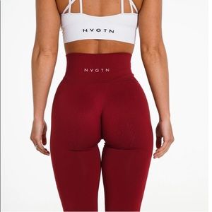 NVGTN carmine solid seamless leggings